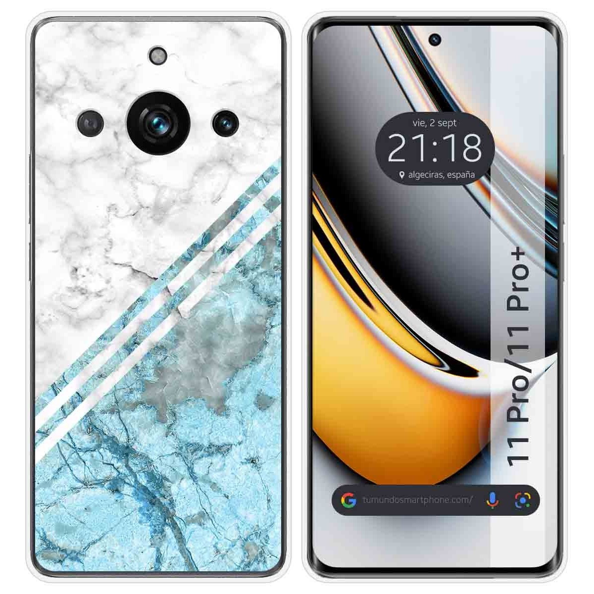 Funda Silicona para Realme 11 Pro / 11 Pro+ Plus 5G diseño Mármol 02 Dibujos