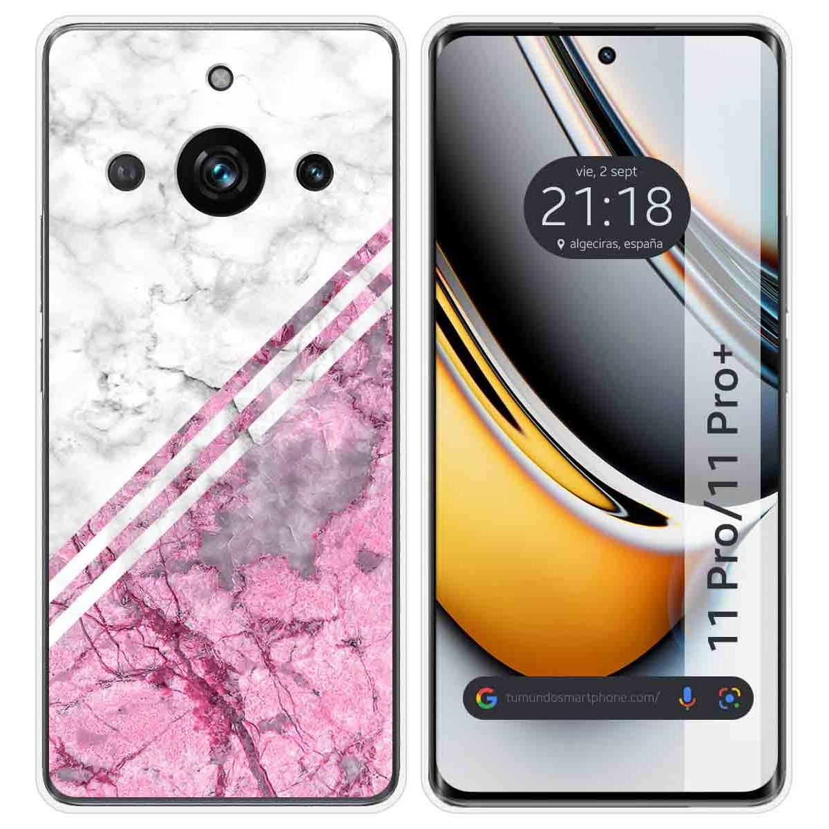 Funda Silicona para Realme 11 Pro / 11 Pro+ Plus 5G diseño Mármol 03 Dibujos