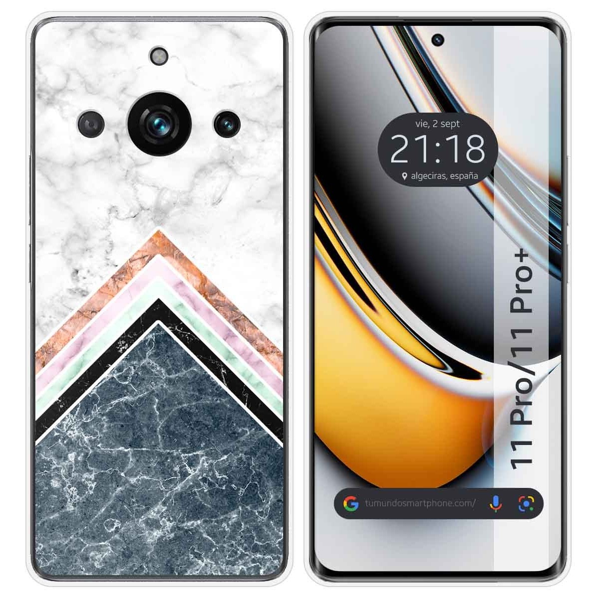Funda Silicona para Realme 11 Pro / 11 Pro+ Plus 5G diseño Mármol 05 Dibujos