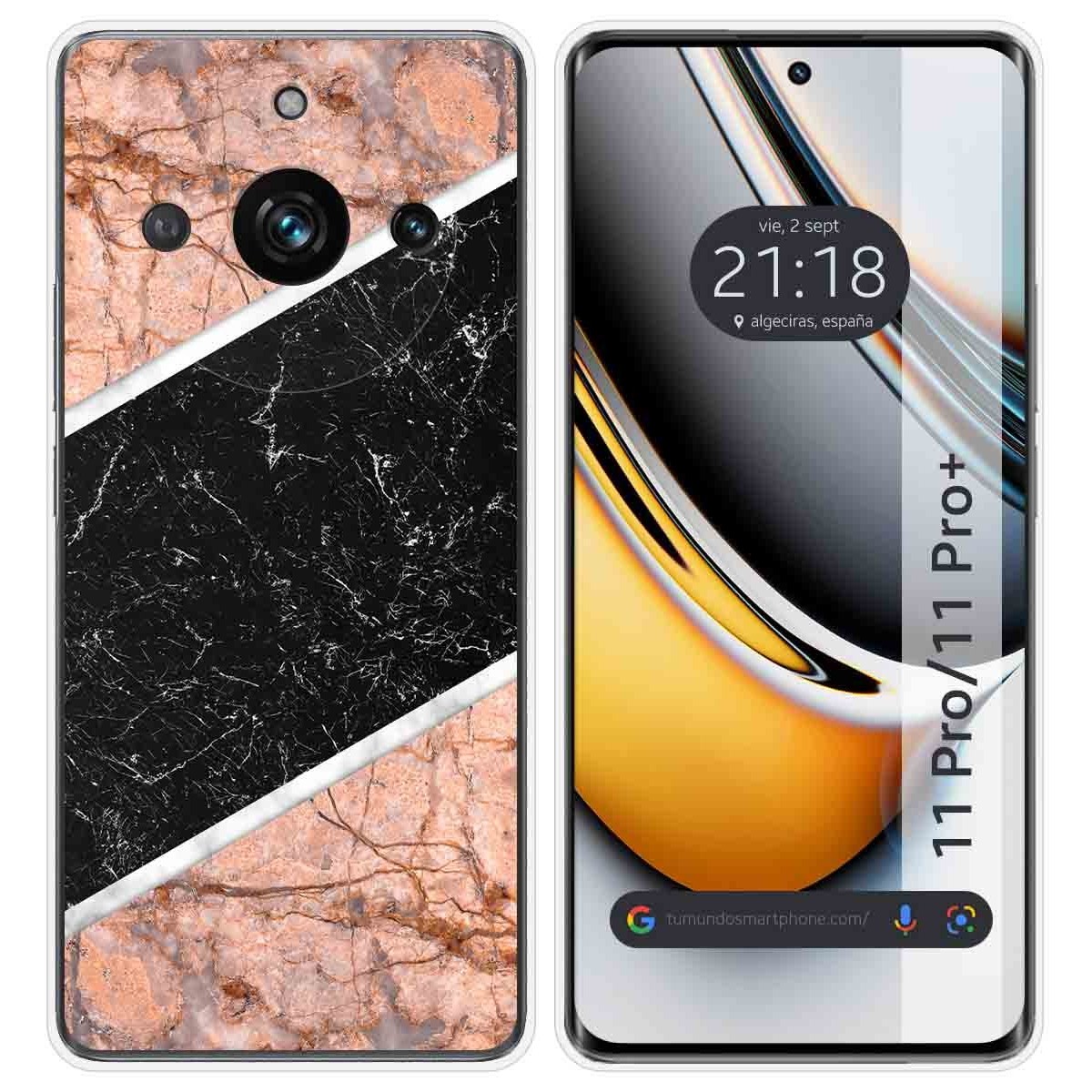 Funda Silicona para Realme 11 Pro / 11 Pro+ Plus 5G diseño Mármol 07 Dibujos