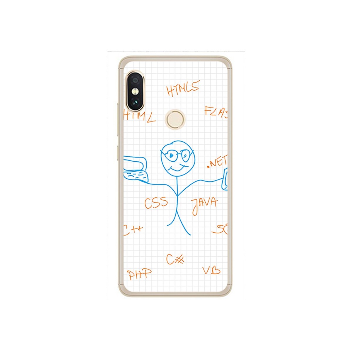 Funda Gel Tpu para Xiaomi Redmi Note 5 / Note 5 Pro Diseño Informatico Dibujos