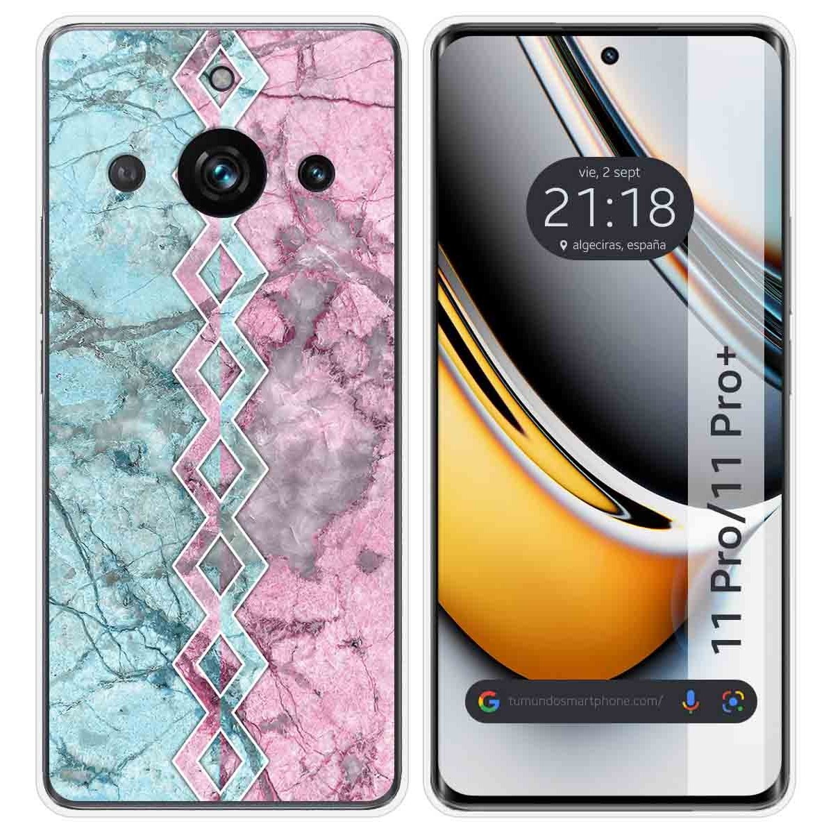Funda Silicona para Realme 11 Pro / 11 Pro+ Plus 5G diseño Mármol 08 Dibujos