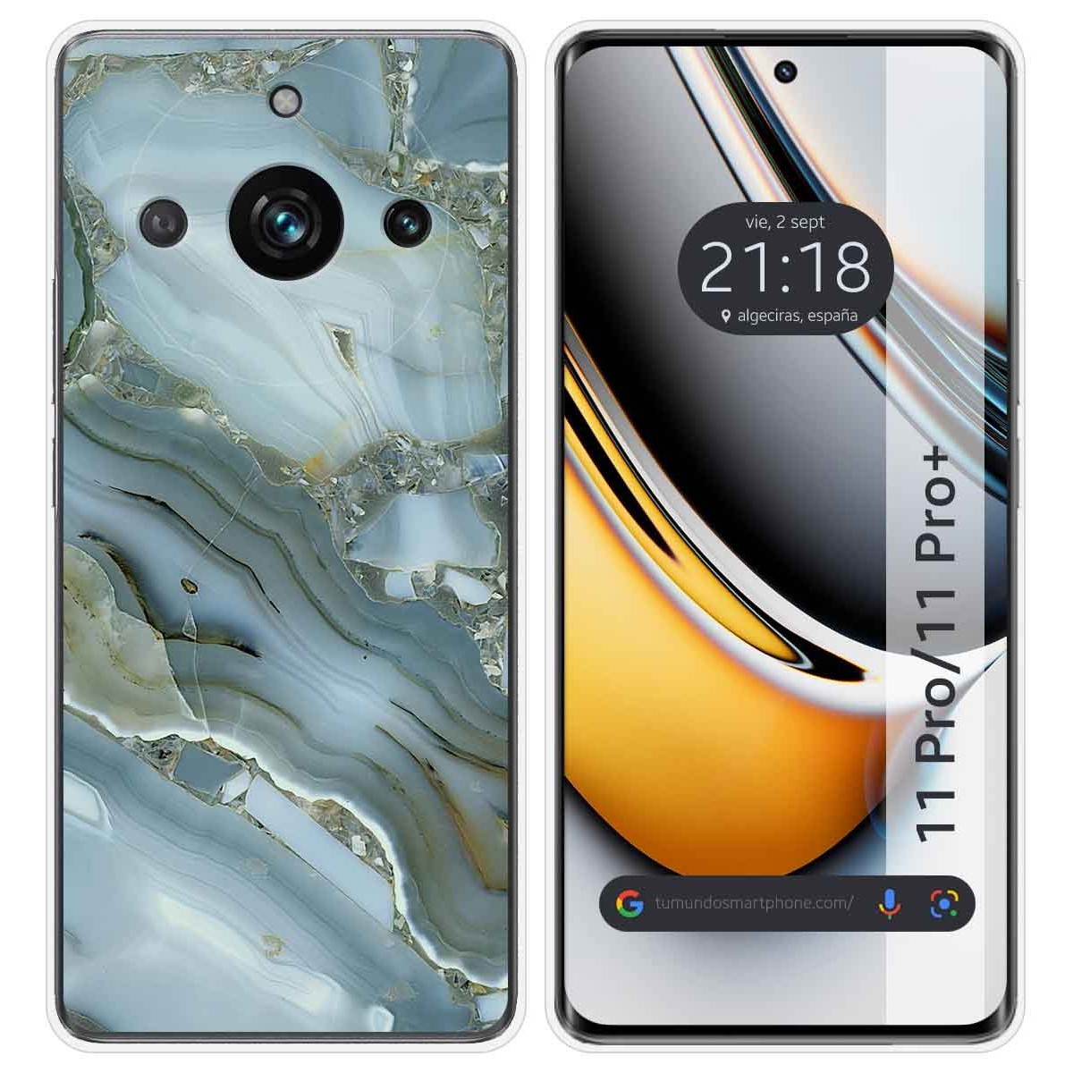 Funda Silicona para Realme 11 Pro / 11 Pro+ Plus 5G diseño Mármol 09 Dibujos