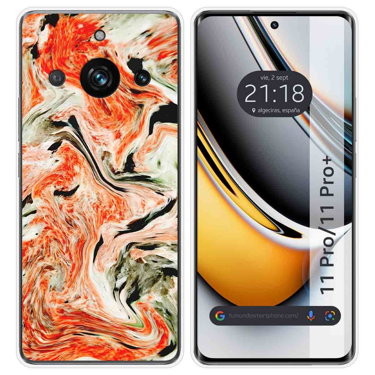Funda Silicona para Realme 11 Pro / 11 Pro+ Plus 5G diseño Mármol 12 Dibujos