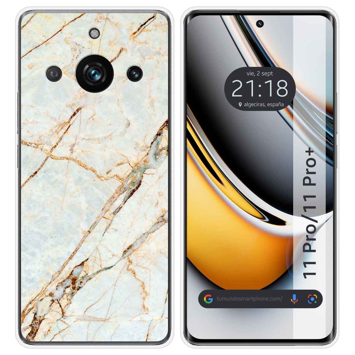 Funda Silicona para Realme 11 Pro / 11 Pro+ Plus 5G diseño Mármol 13 Dibujos