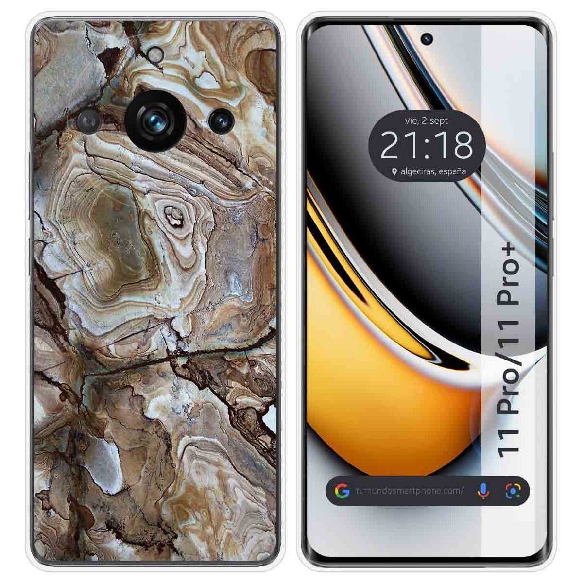 Funda Silicona para Realme 11 Pro / 11 Pro+ Plus 5G diseño Mármol 14 Dibujos