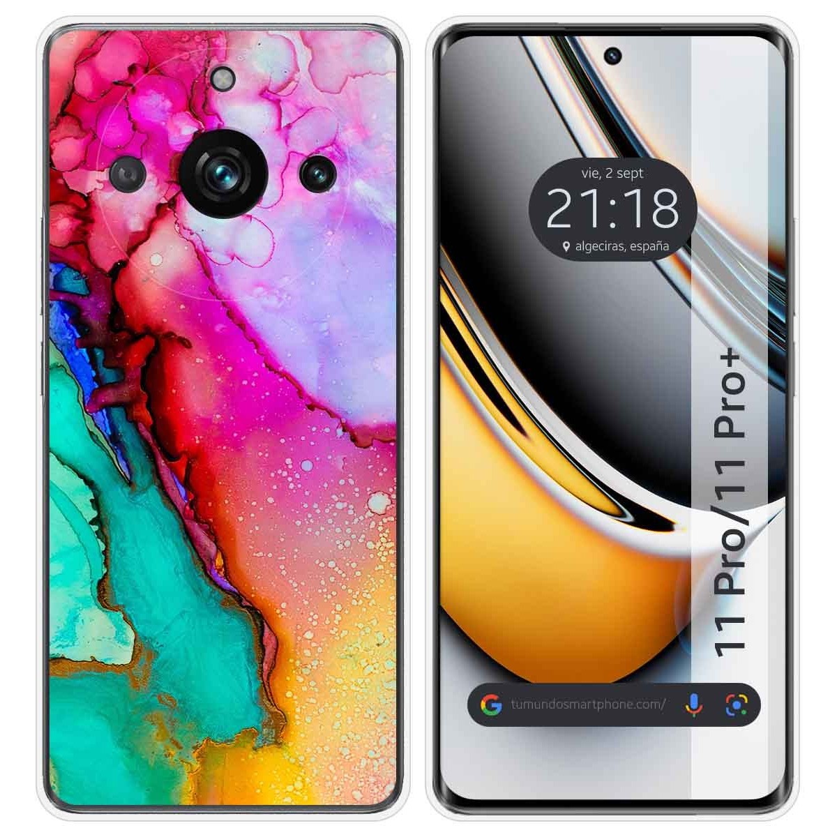 Funda Silicona para Realme 11 Pro / 11 Pro+ Plus 5G diseño Mármol 15 Dibujos