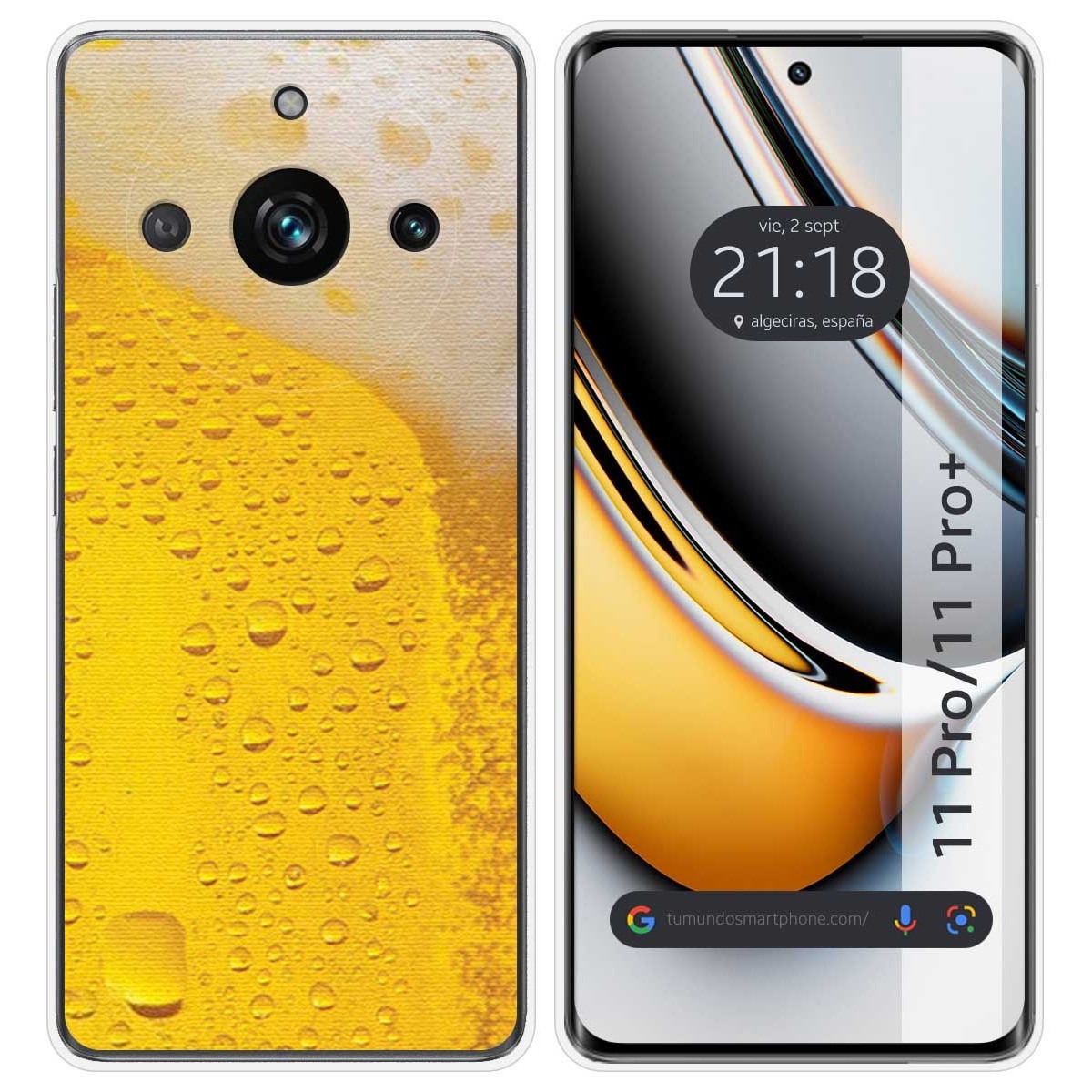 Funda Silicona para Realme 11 Pro / 11 Pro+ Plus 5G diseño Cerveza Dibujos