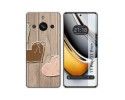 Funda Silicona para Realme 11 Pro / 11 Pro+ Plus 5G diseño Corazones Madera Dibujos