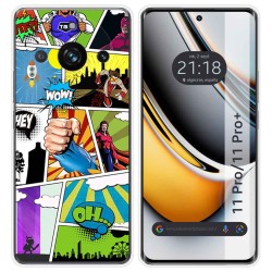 Funda Silicona para Realme 11 Pro / 11 Pro+ Plus 5G diseño Comic Dibujos