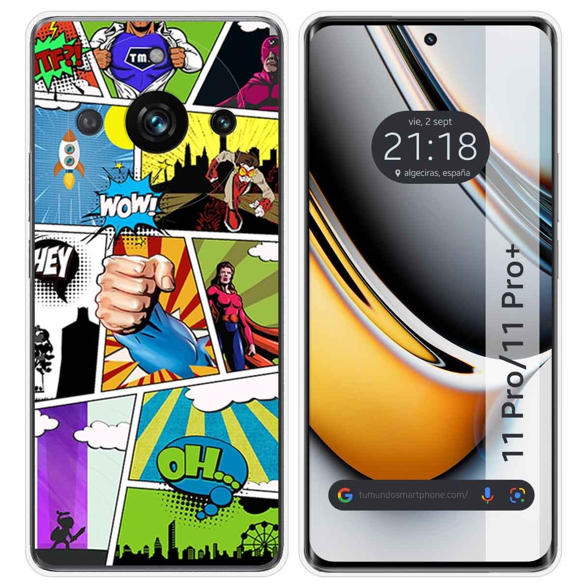 Funda Silicona para Realme 11 Pro / 11 Pro+ Plus 5G diseño Comic Dibujos