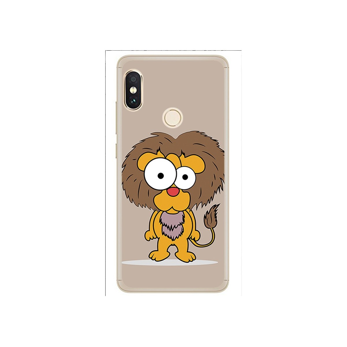 Funda Gel Tpu para Xiaomi Redmi Note 5 / Note 5 Pro Diseño Leon Dibujos