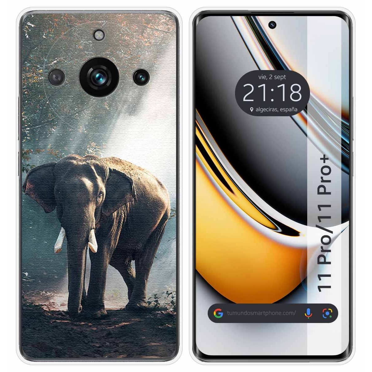 Funda Silicona para Realme 11 Pro / 11 Pro+ Plus 5G diseño Elefante Dibujos
