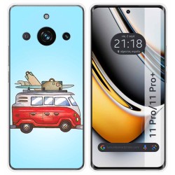 Funda Silicona para Realme 11 Pro / 11 Pro+ Plus 5G diseño Furgoneta Dibujos