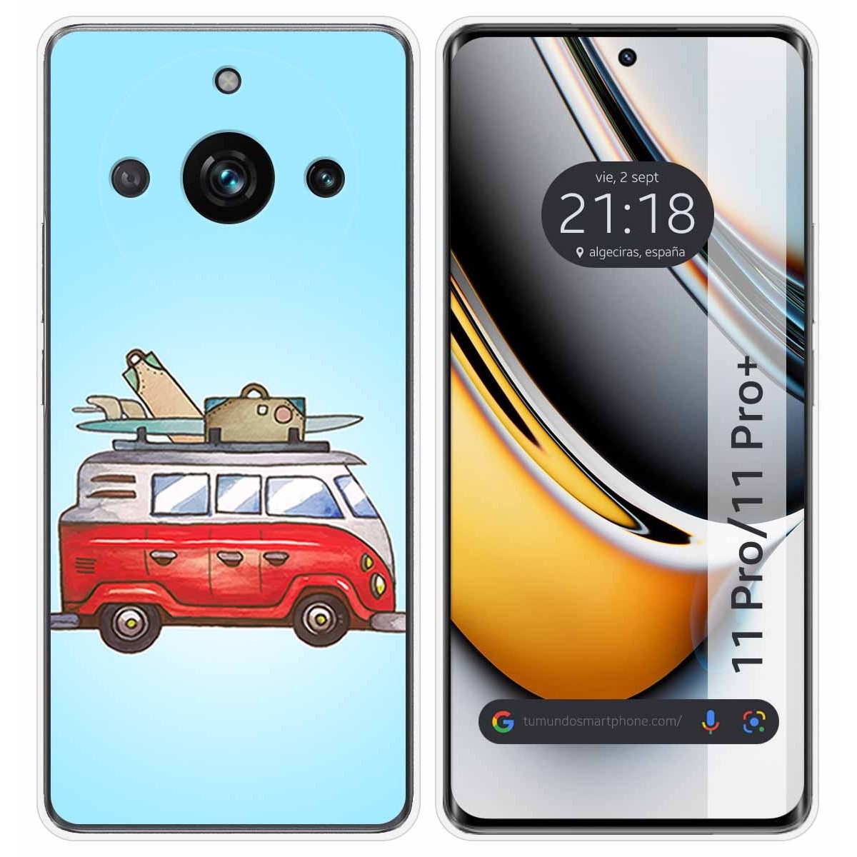 Funda Silicona para Realme 11 Pro / 11 Pro+ Plus 5G diseño Furgoneta Dibujos