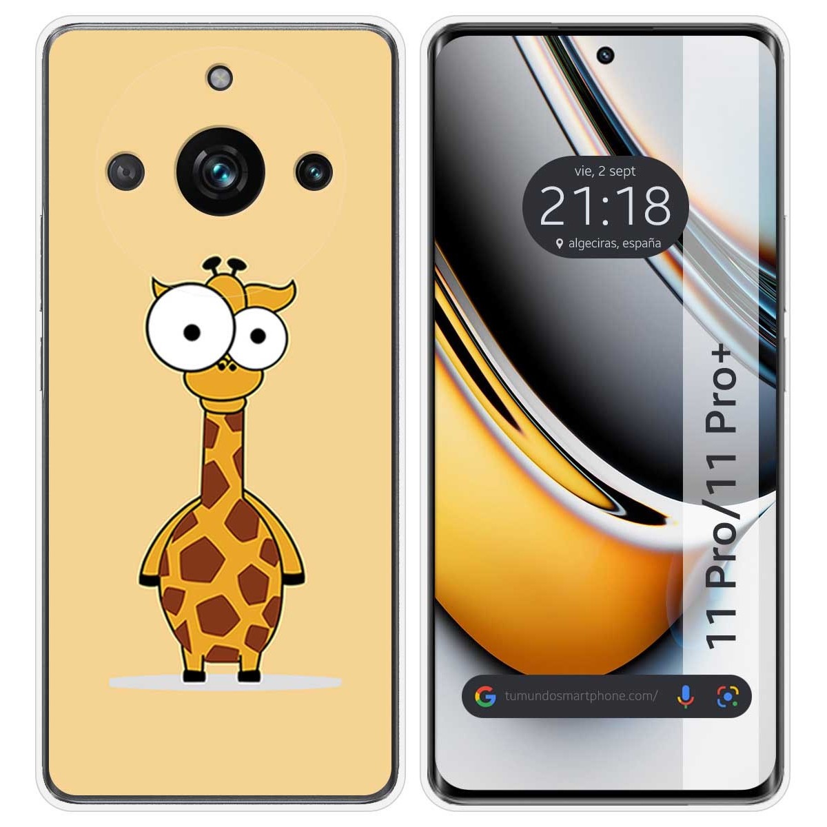 Funda Silicona para Realme 11 Pro / 11 Pro+ Plus 5G diseño Jirafa Dibujos