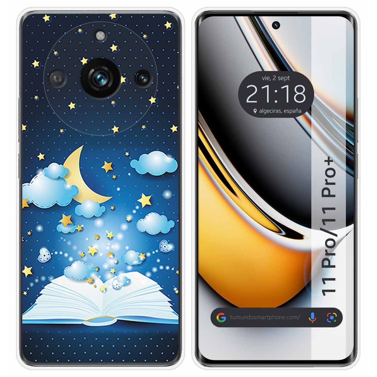 Funda Silicona para Realme 11 Pro / 11 Pro+ Plus 5G diseño Libro Cuentos Dibujos