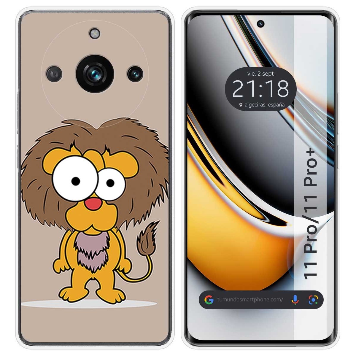 Funda Silicona para Realme 11 Pro / 11 Pro+ Plus 5G diseño Leon Dibujos