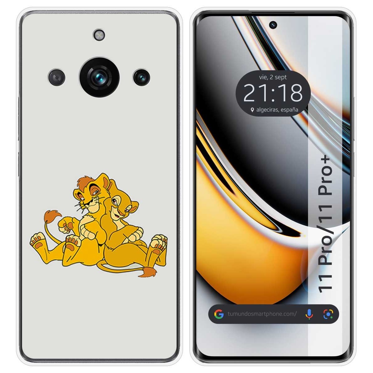 Funda Silicona para Realme 11 Pro / 11 Pro+ Plus 5G diseño Leones Dibujos