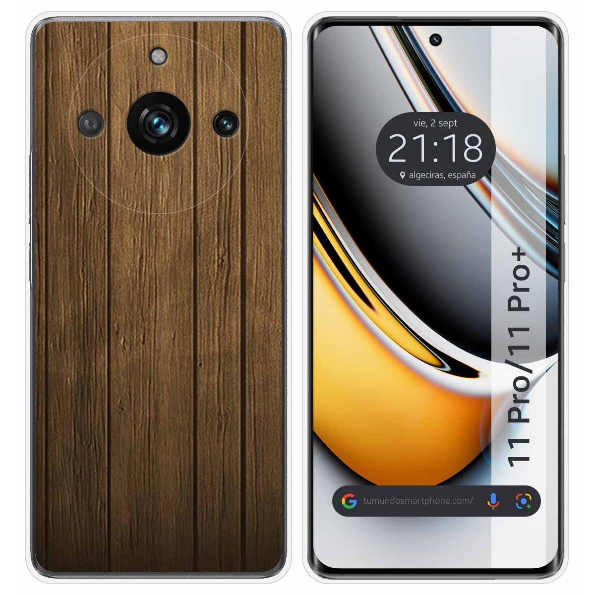 Funda Silicona para Realme 11 Pro / 11 Pro+ Plus 5G diseño Madera Dibujos