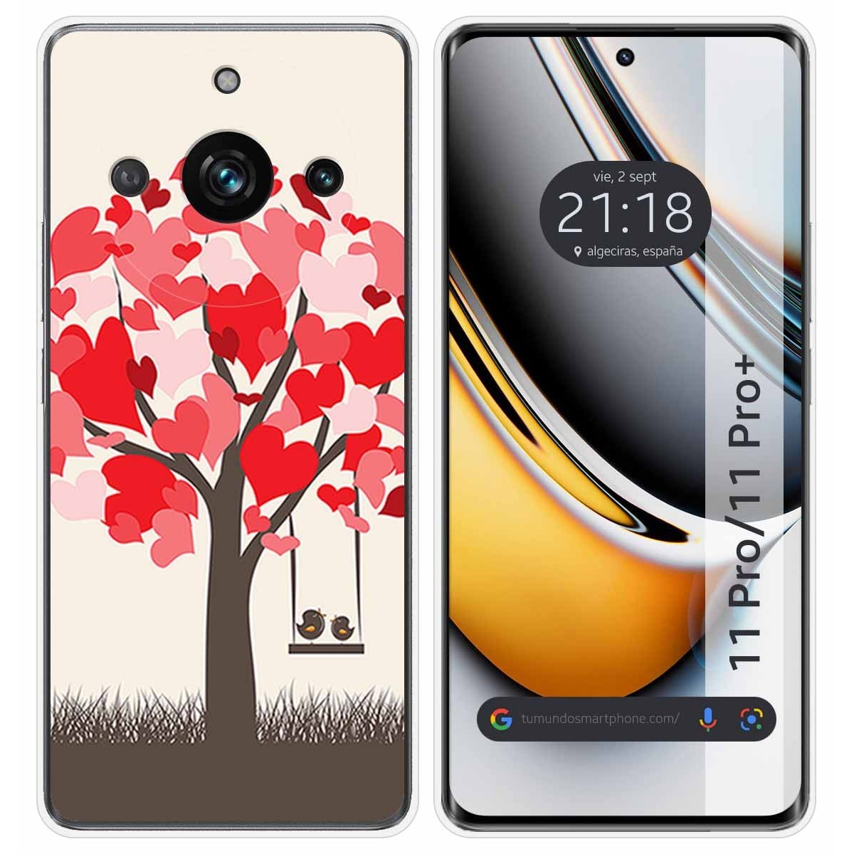 Funda Silicona para Realme 11 Pro / 11 Pro+ Plus 5G diseño Pajaritos Dibujos