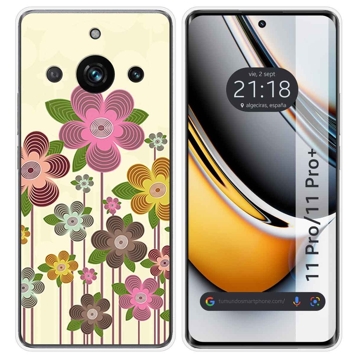 Funda Silicona para Realme 11 Pro / 11 Pro+ Plus 5G diseño Primavera En Flor Dibujos