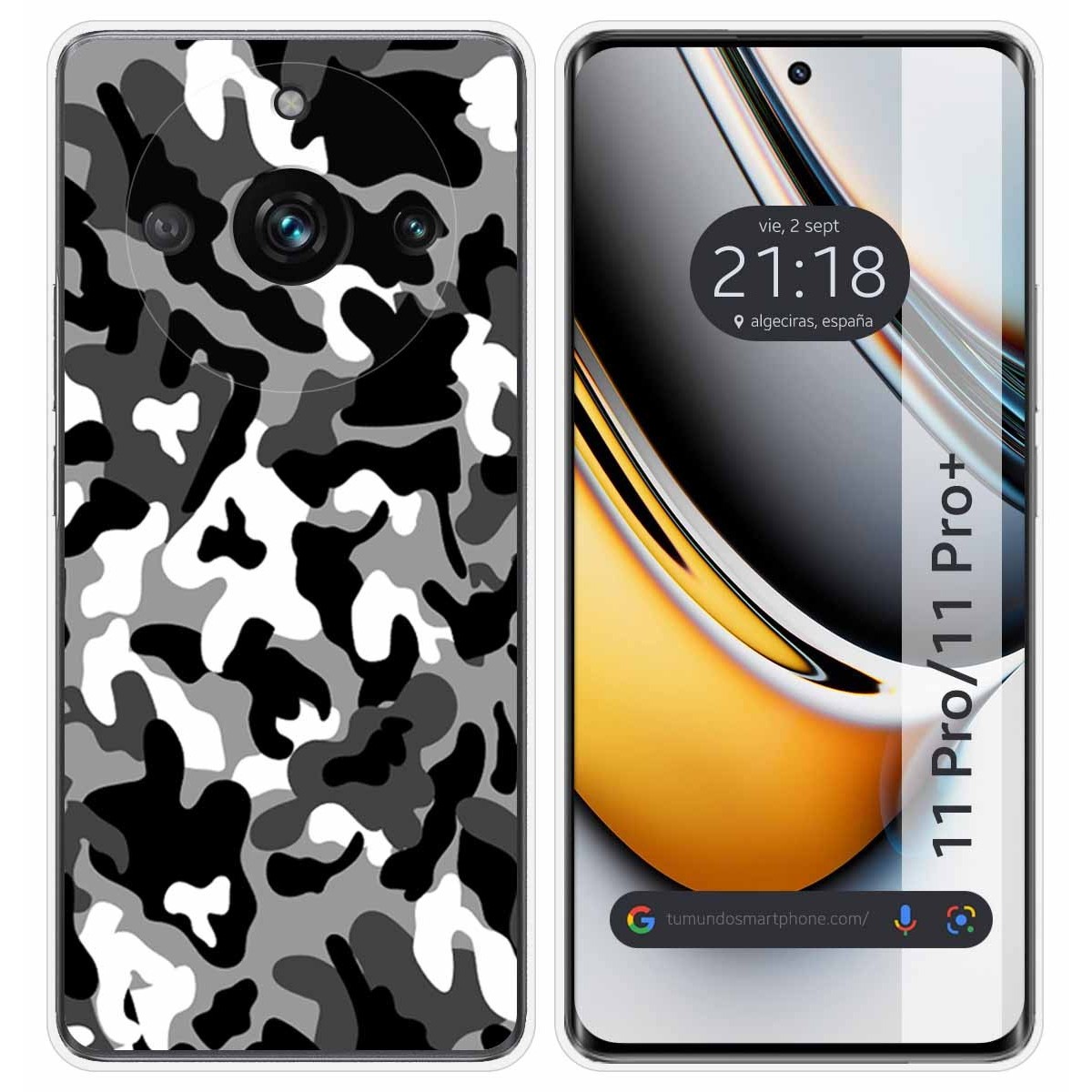 Funda Silicona para Realme 11 Pro / 11 Pro+ Plus 5G diseño Snow Camuflaje Dibujos
