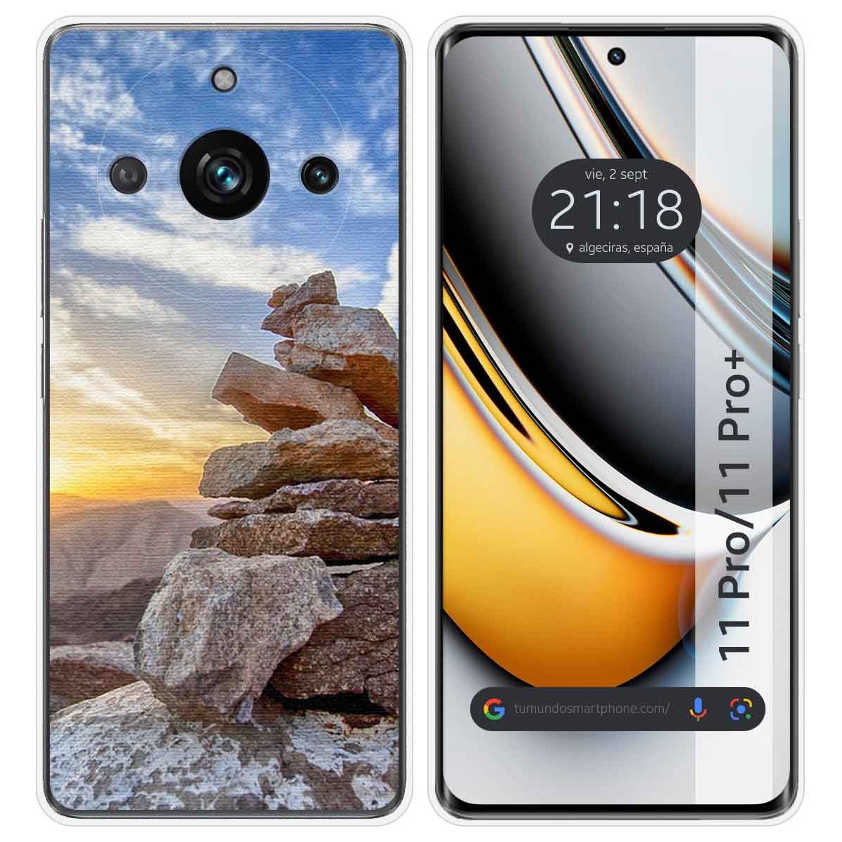 Funda Silicona para Realme 11 Pro / 11 Pro+ Plus 5G diseño Sunset Dibujos