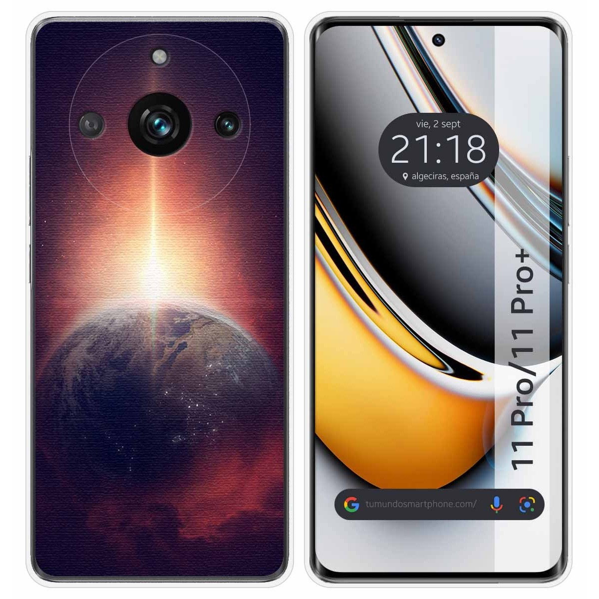 Funda Silicona para Realme 11 Pro / 11 Pro+ Plus 5G diseño Tierra Dibujos