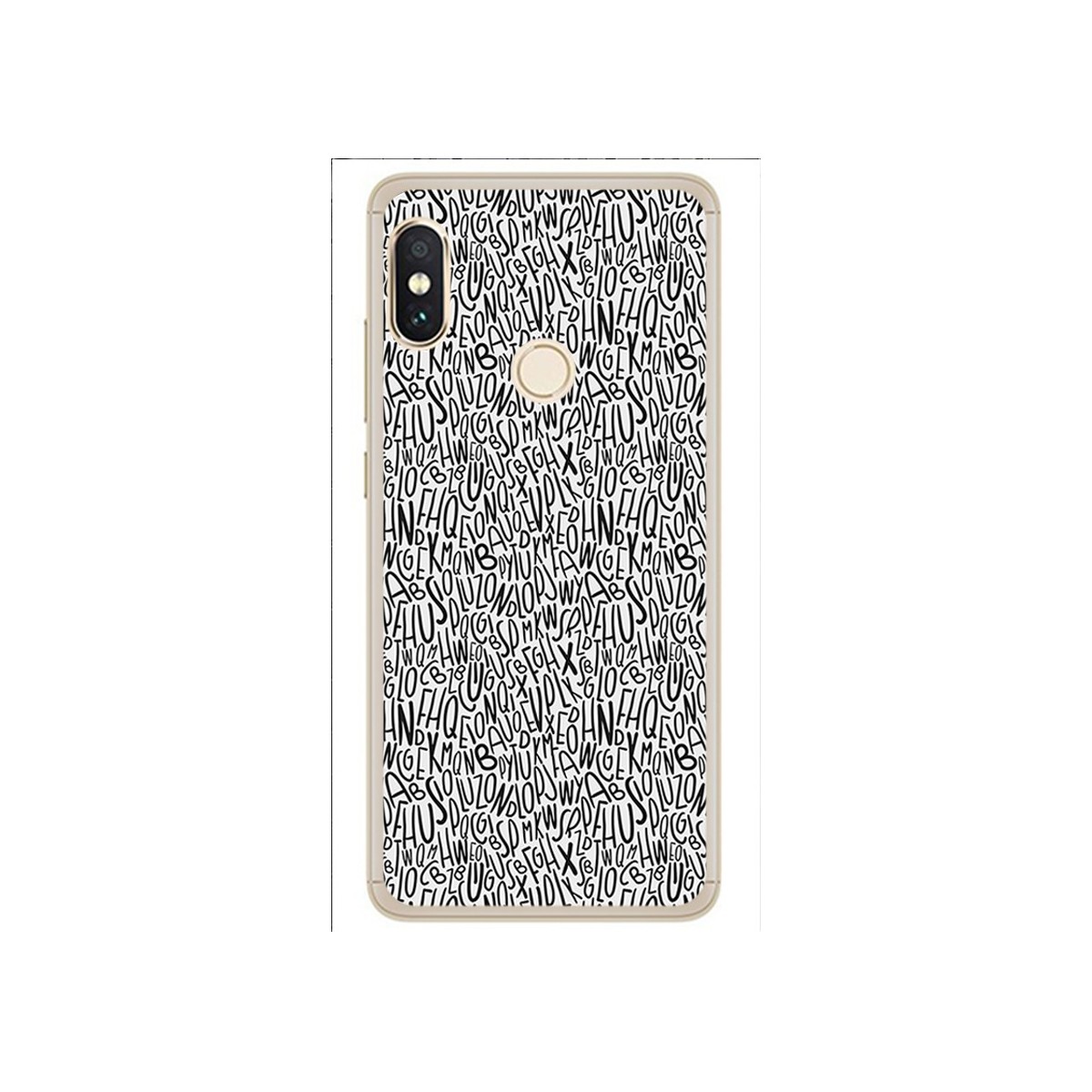 Funda Gel Tpu para Xiaomi Redmi Note 5 / Note 5 Pro Diseño Letras Dibujos