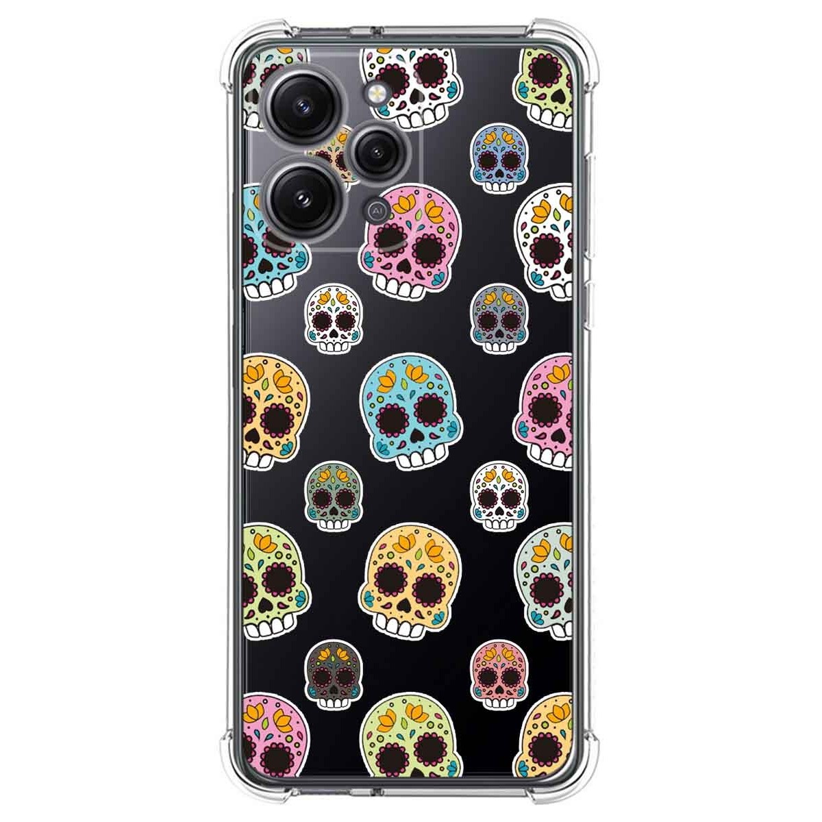 Funda Silicona Antigolpes compatible con Xiaomi Redmi 12 diseño Catrina Dibujos