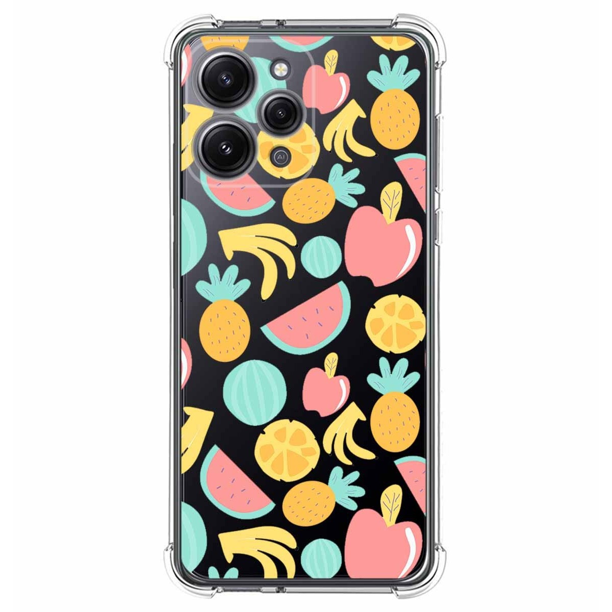 Funda Silicona Antigolpes compatible con Xiaomi Redmi 12 diseño Frutas 02 Dibujos