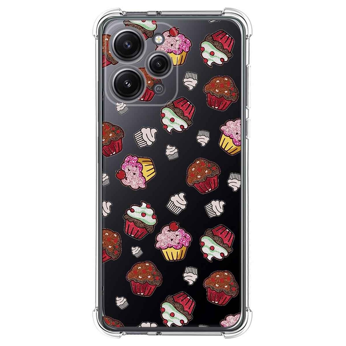 Funda Silicona Antigolpes compatible con Xiaomi Redmi 12 diseño Muffins Dibujos