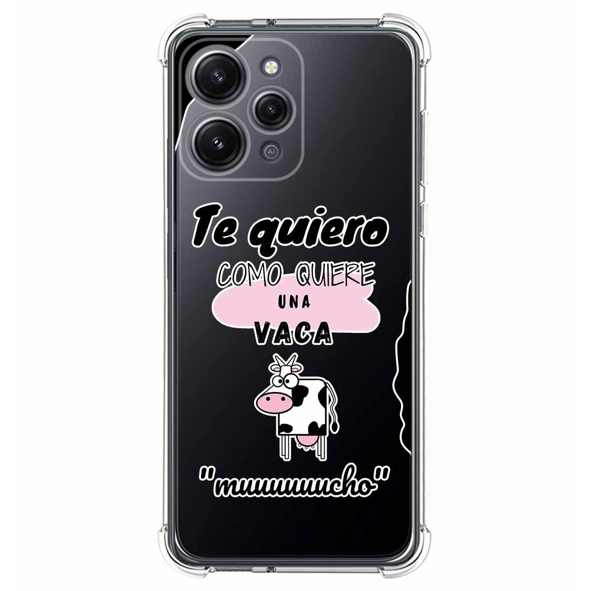 Funda Silicona Antigolpes compatible con Xiaomi Redmi 12 diseño Vaca Dibujos
