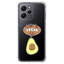 Funda Silicona Antigolpes compatible con Xiaomi Redmi 12 diseño Vegan Life Dibujos