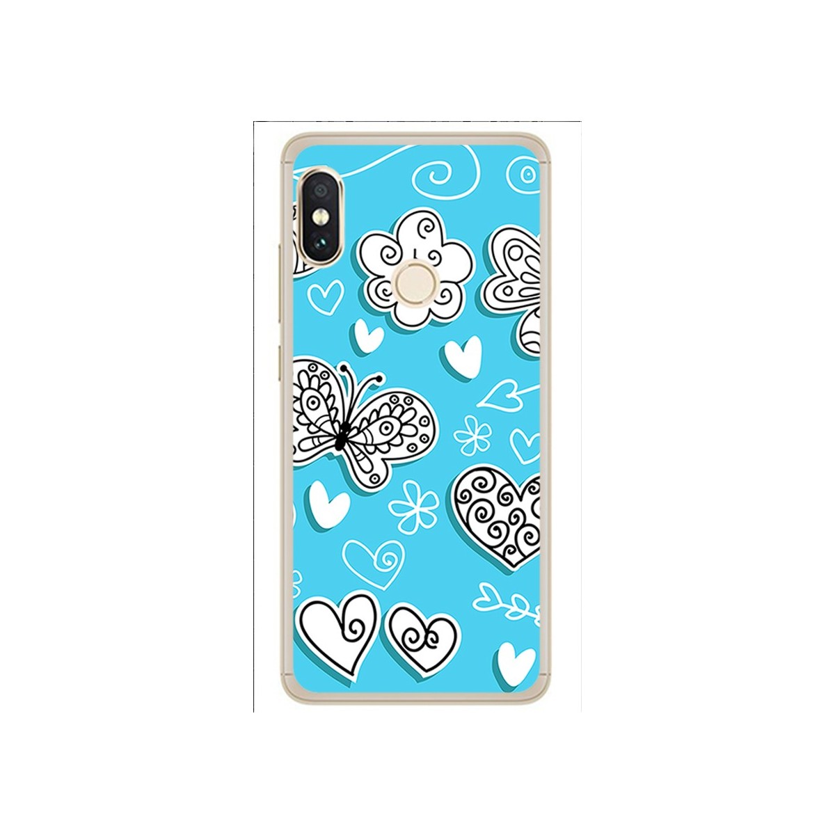 Funda Gel Tpu para Xiaomi Redmi Note 5 / Note 5 Pro Diseño Mariposas Dibujos