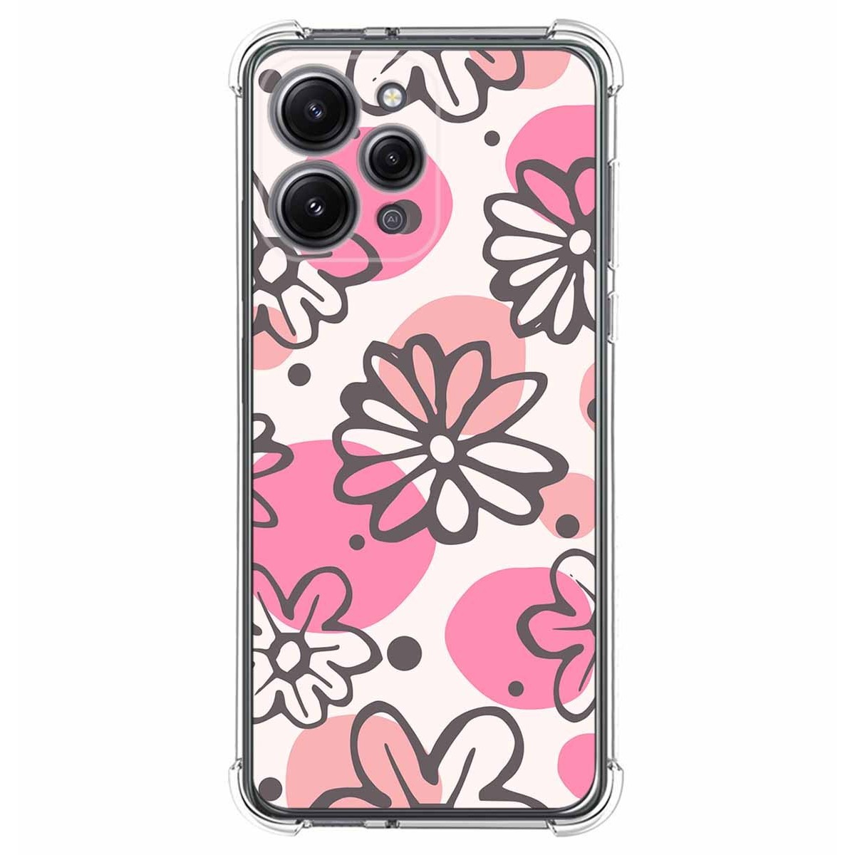 Funda Silicona Antigolpes compatible con Xiaomi Redmi 12 diseño Flores 09 Dibujos