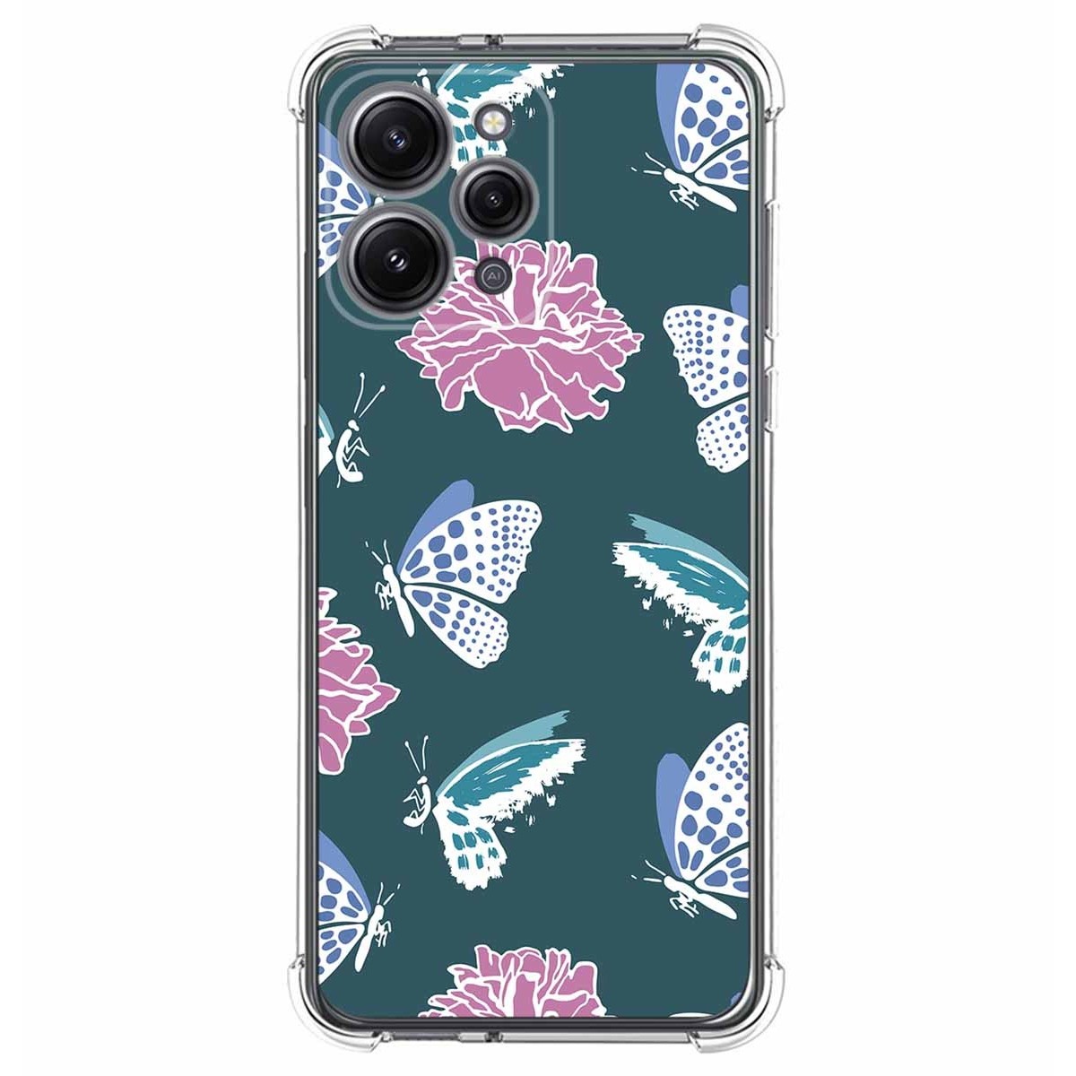 Funda Silicona Antigolpes compatible con Xiaomi Redmi 12 diseño Flores 10 Dibujos