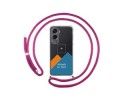 Personaliza tu Funda Colgante Transparente para Huawei Honor 90 lite 5G con Cordon Rosa Fucsia Dibujo Personalizada