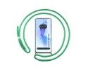 Funda Colgante Transparente compatible con Huawei Honor 90 lite 5G con Cordon Verde Agua