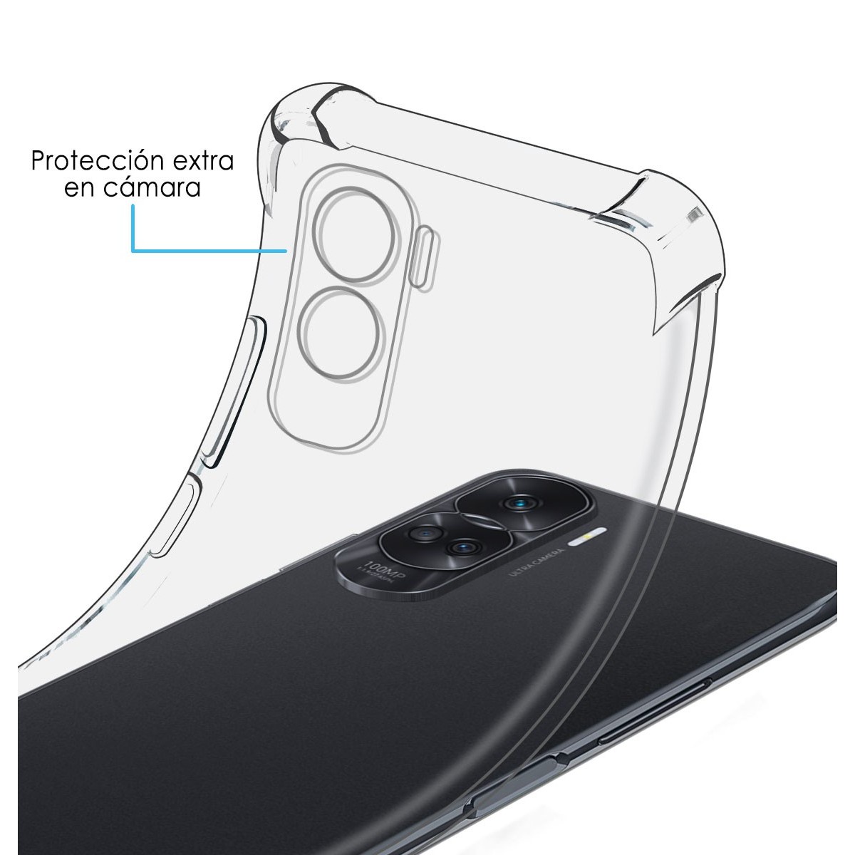 Funda Silicona Antigolpes Transparente compatible con Huawei Honor 90 lite 5G