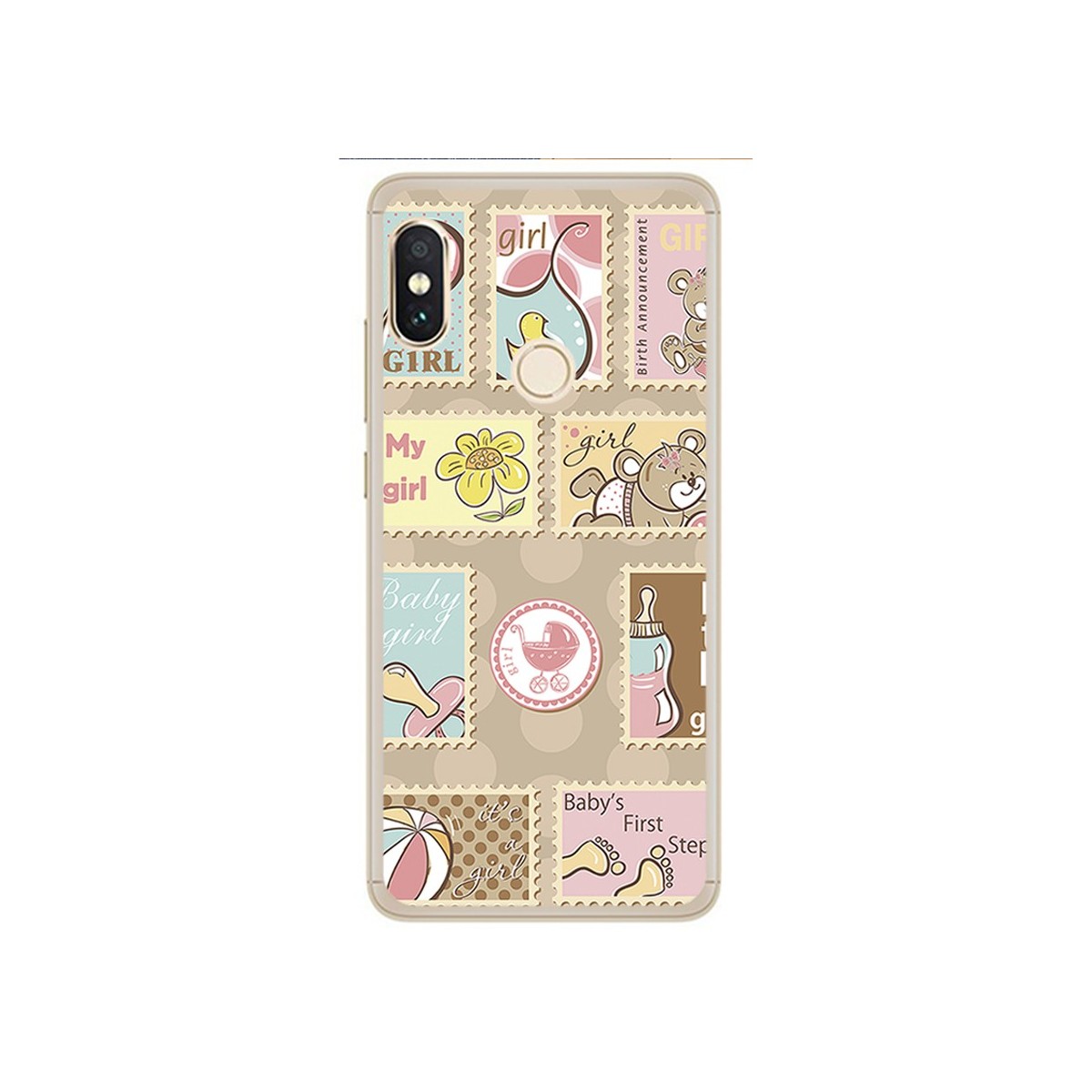 Funda Gel Tpu para Xiaomi Redmi Note 5 / Note 5 Pro Diseño Sellos Dibujos