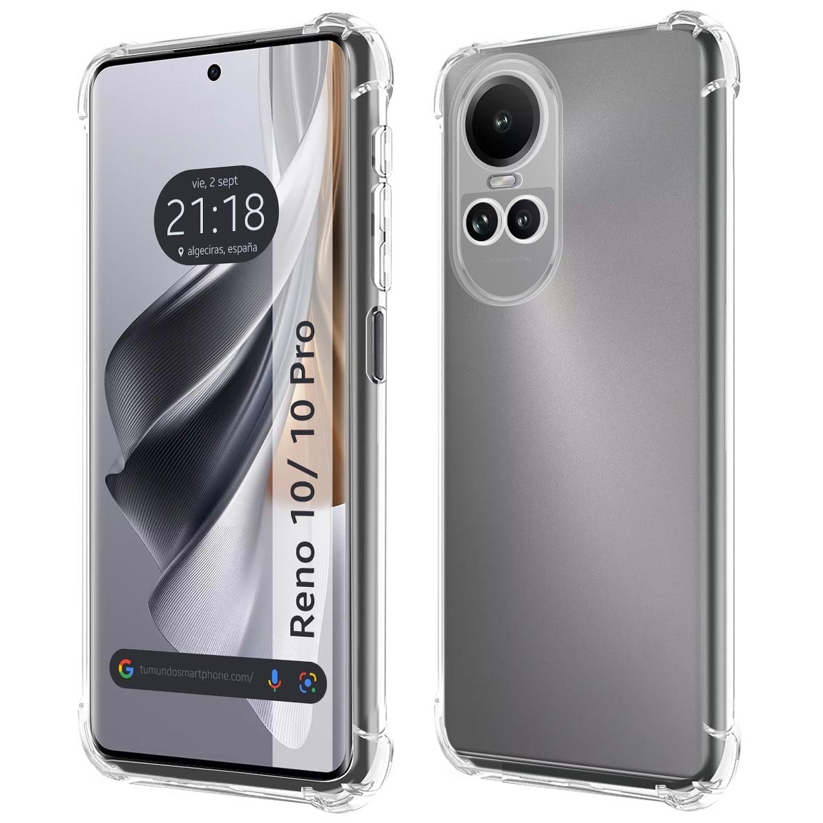 Funda Silicona Antigolpes Transparente para Oppo Reno 10 5G / 10 Pro 5G