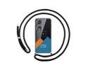 Personaliza tu Funda Colgante Transparente para Huawei Honor 90 5G con Cordon Negro Dibujo Personalizada