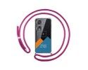 Personaliza tu Funda Colgante Transparente para Huawei Honor 90 5G con Cordon Rosa Fucsia Dibujo Personalizada