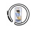 Funda Colgante Transparente compatible con Huawei Honor 90 5G con Cordon Negro