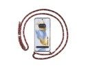 Funda Colgante Transparente compatible con Huawei Honor 90 5G con Cordon Rosa / Dorado