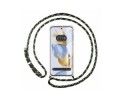 Funda Colgante Transparente compatible con Huawei Honor 90 5G con Cordon Verde / Dorado