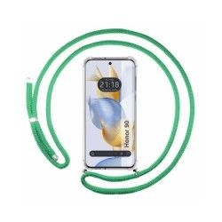 Funda Colgante Transparente compatible con Huawei Honor 90 5G con Cordon Verde Agua