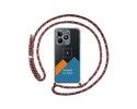 Personaliza tu Funda Colgante Transparente para Realme C53 con Cordon Rosa / Dorado Dibujo Personalizada